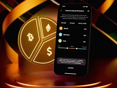 Ryze – Animated 3D Illustration. Deposit Bitcoin 3d 3d animation 3d illustration animated app animated illustration animation app animation banking bitcoin crypto design finance fintech illustration motion motion design motion graphics neobank onboarding ui animation