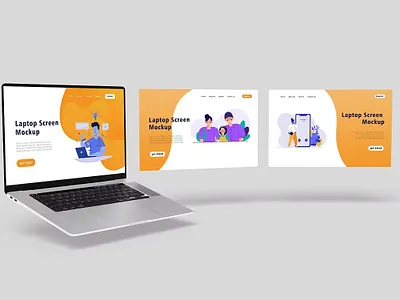 Free Laptop Screen Mockup abstract clean design device display laptop laptop design laptop screen laptops mac macbook mockup presentation realistic screen simple theme web webpage website