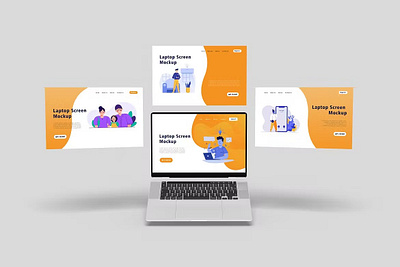 Free Laptop Screen Mockup abstract clean device display laptop laptop design laptop screen laptops mac macbook mockup presentation realistic screen simple theme ui web webpage website
