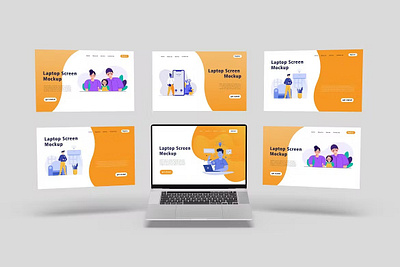Free Laptop Screen Mockup abstract clean device display laptop laptop design laptop screen mac macbook mockup presentation realistic screen simple theme ui ux web webpage website