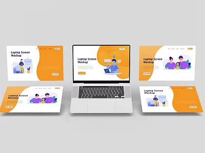 Free Laptop Screen Mockup abstract clean design device display laptop laptop design laptop screen laptops mac mockup presentation realistic screen simple ui ux web webpage website