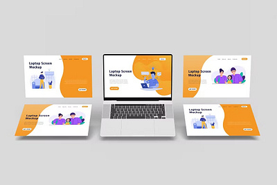 Free Laptop Screen Mockup abstract clean design device display laptop laptop design laptop screen laptops mac mockup presentation realistic screen simple ui ux web webpage website