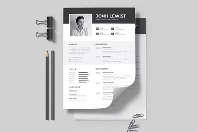 Free Professional Resume Template Word clean cover letter cv design cv template design e learning ecommerceweb education platform illustration modern design online course website resume resume design resume template study web web design web ui website website design