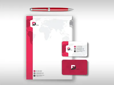 Branding branding card design graphic design illustration letterhead logo office set officebranding typography vector