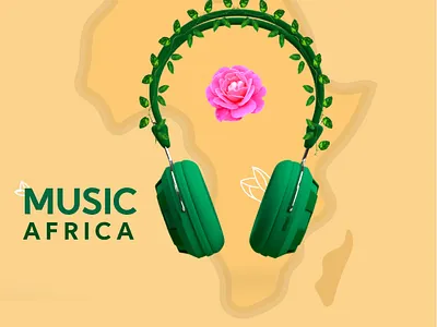 Music Africa banner design 3d animation graphic design logo motion graphics ui