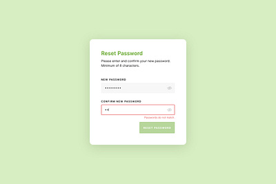 Reset Password app form password reset reset password ui ux web app