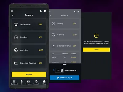 CodeSpread Mobile Balance app design marketplace paypal ui uidesign ux webdesign