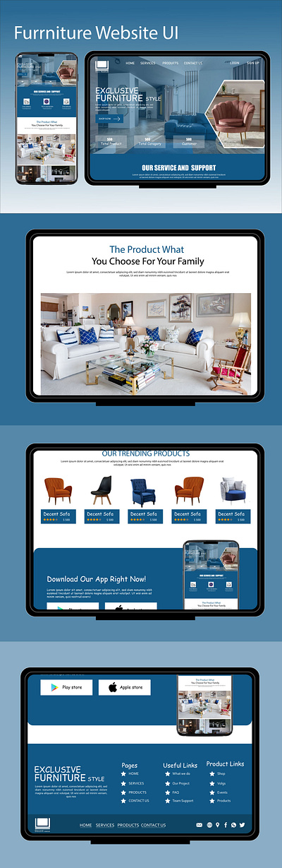 Furniture Website UI branding furniture website furniture website ui graphic design ui uiux