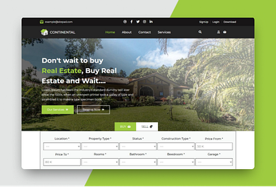 Continental Real Estate Web Design agents apartments areas bunglow construction continental home house multiplex real estate