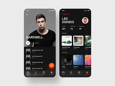 Dance radio app app music radio ui