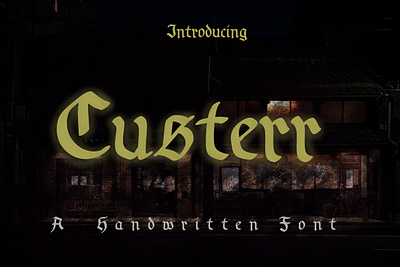 Custerr Handwritten Modern Fonts fonts handwritten illustrator modern fonts typhography