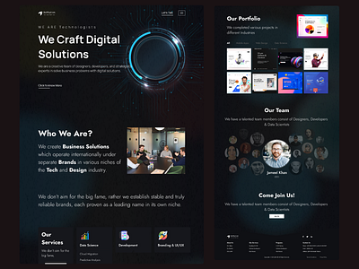 Tech Company Website design headerdesign landingpage landingpagedesign landingpageui moderndesign techwebsite ui ui design webdesign webdesigners webheader webheaderdesign webinspiration websiteinspiration websitelandingpage websites webui weddesign