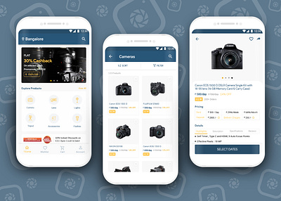 Photography & Videography Equipment Rental App adobexd andriod camera rental app mobile photography equipment rental app rental app