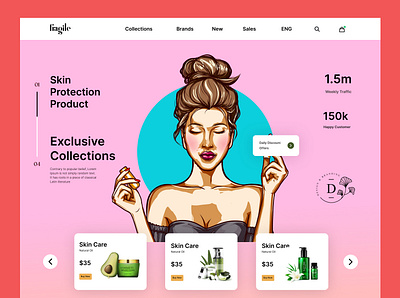 Skin Care Product Website app ui beauty cosmetics e commerce app ecommerce hair care ios app lotion mobile app natural online shop orizon product product app shampoo shop shopify skin care ui ux