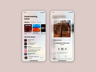 Daily UI 009 - Music Player dailyui design mobile music music player ui