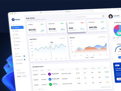 Sales Analytics Dashboard UI Design admin dashboard admin panel analytic dashboard business clean dashboard design glassmorphism minimal sales analytic dashboard ui ui design