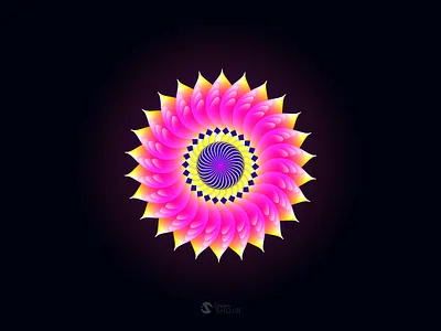 Glow Flower Illustration concept cool design effects flower glow graphic graphic design illustration modern neon vector