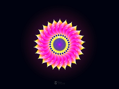 Glow Flower Illustration concept cool design effects flower glow graphic graphic design illustration modern neon vector