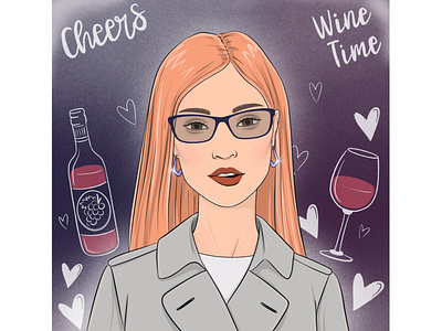 Woman portrait. One of Mother’s Unite NFT avatars avatar bar beauty black and white blockchain cartoon drawing fashion girl illustration line drawing mother nft outfit portrait wine woman