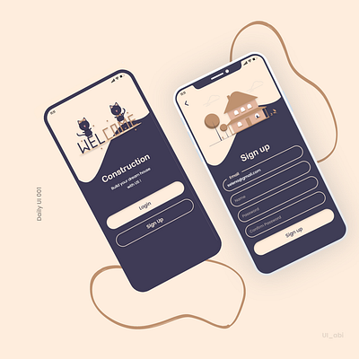 Daily UI 001 - Signup page 100dayschallenge adobexd appdesigner branding practicing ui uiconcept uidesign