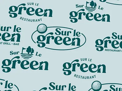 Sur Le Green - Restaurant Logo branding golf logo