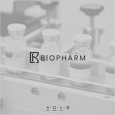 Biopharm Logo Design abstract bio logo biopharma brand identity branding custom logo design flat graphic design illustrator kj logo logo logo design logo maker pictorial professional unique wordmark