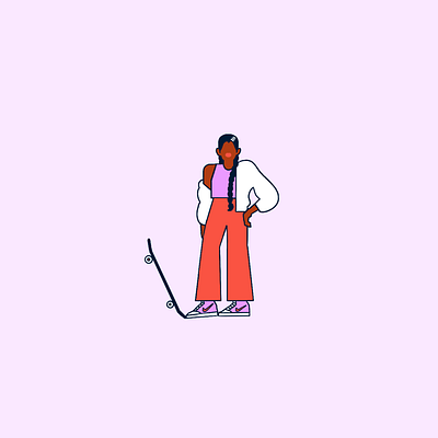 🛹 braids character minimal nike skateboard sneakers woman