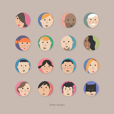 Avatar Designs avatar design graphic design illustration people social ui uiux graphics ux vector