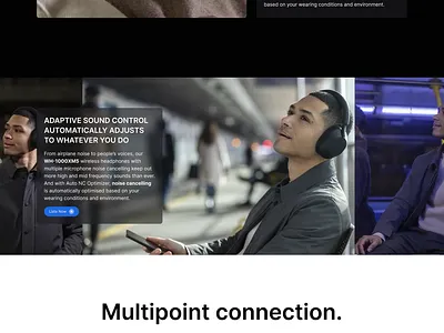 Sony Headphones Landing Page best design clean headphones landing page online sony wh 1000