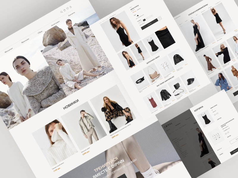Example of Dipinn online shop - e-commerce project
