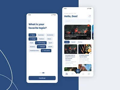 News Feed Application - Design Exploration android app application design design app exploration feed figma home mobile news news app news feed app news update product design read ui ui design user interface ux