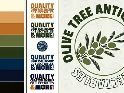 Logo and Brand Identity Work for Olive Tree Antiques branding design graphic design illustration logo typography vector