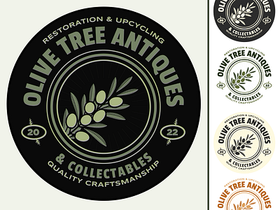 Logo and Brand Identity Work for Olive Tree Antiques branding design graphic design illustration logo typography vector