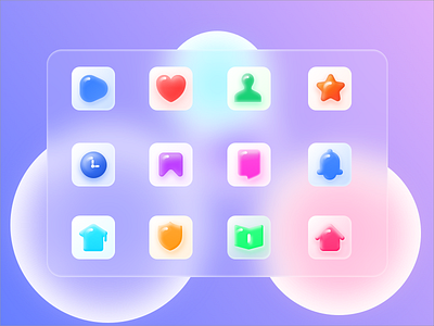 磨砂质感icon icon ui 界面 设计