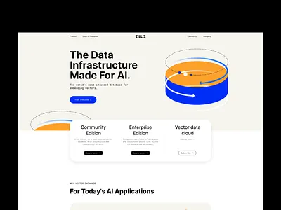 Landing page first screen concept: databases firstscreen landingpage ui website