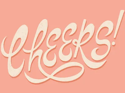 Cheers! cheers congratulations greeting card hand lettering illustration lettering stationary typography