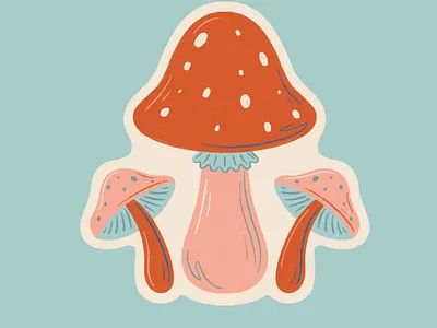 Shrooms fungi illustration mushroom nature plants