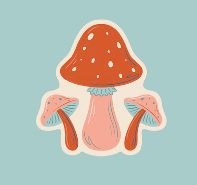 Shrooms fungi illustration mushroom nature plants