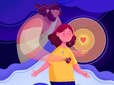 Repentance baptism character christian girl heart help illustration jesus man save