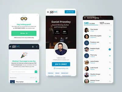 B2B Hub - create profile process brand identity logo product design ui ux