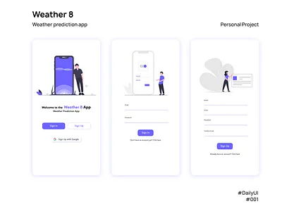 Weather 8 - DailyUI #001 branding dailyui mobile ui weather