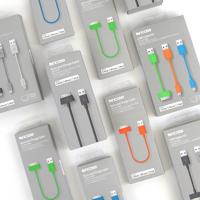 Incase cable packaging branding design packaging