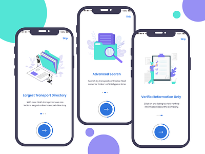 Free On-boarding App Concept UI Kit user interfaces