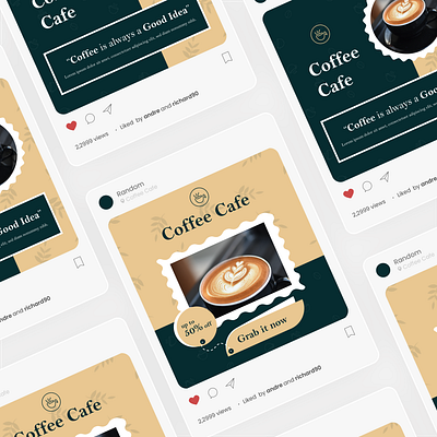 Coffee Cafe - Instagram Post coffee graphic design instagram feed instagram post