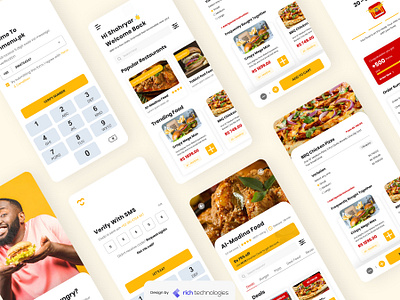 food app mobile concept app brand visualization branding design food food app graphic design illustration onboarding restaurant rich technologies ui ui ux uiux vector