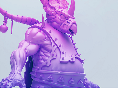 Sweet 2 Skulpt "Necromancer Ceratops" 3d blender charachter clay clay render color cute design illustration