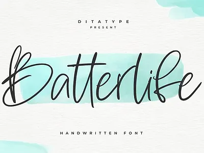 Batterlife - Handwritten Font branding design font fonts graphic design logo logotype typography ui