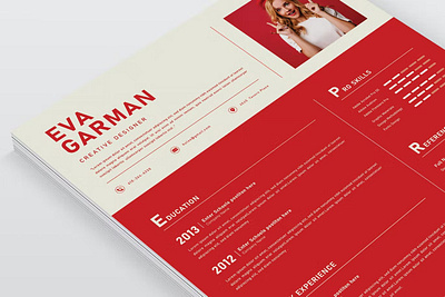 Free Red CV Resume & Letter cover Template clean cover letter cv design cv template design e learning ecommerceweb education platform illustration modern design online course website resume resume design resume template study web web design web ui website website design