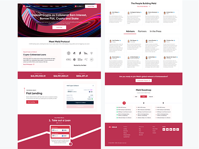 Meld Landing Page blockchain borrow crypto design landing page landingpage lending meld ui web3 website