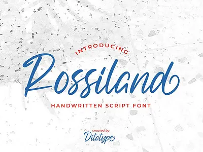 Rossiland - Script Font branding design font fonts graphic design logo logotype typography ui